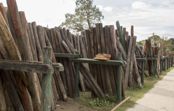 Postes de quebracho colorado labrado